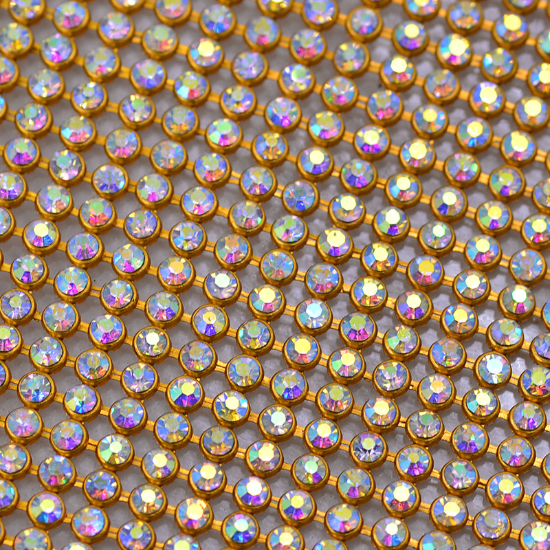 Hotfix Rhinestone Sheet - Junao 45*120cm cristal ab vidro strass
