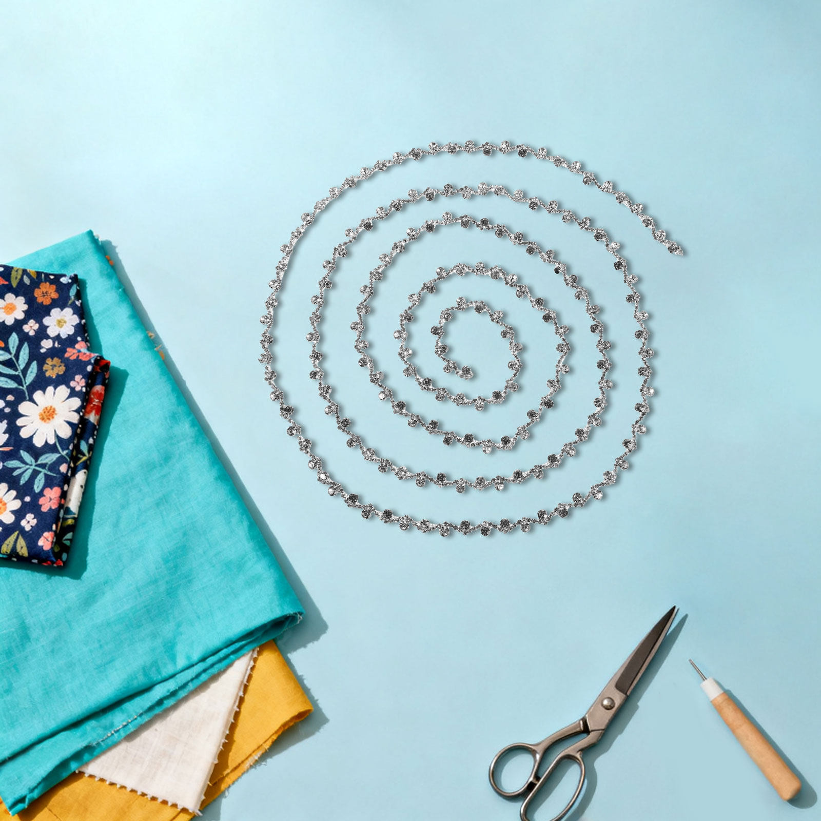 Sew On Rhinestone - Fita de Strass para Costura, Rolo