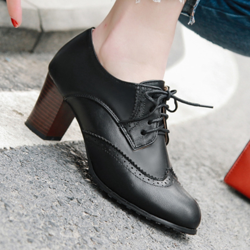Sapatos mocassins de salto alt - Guipure Lace Panel avaliação e preço