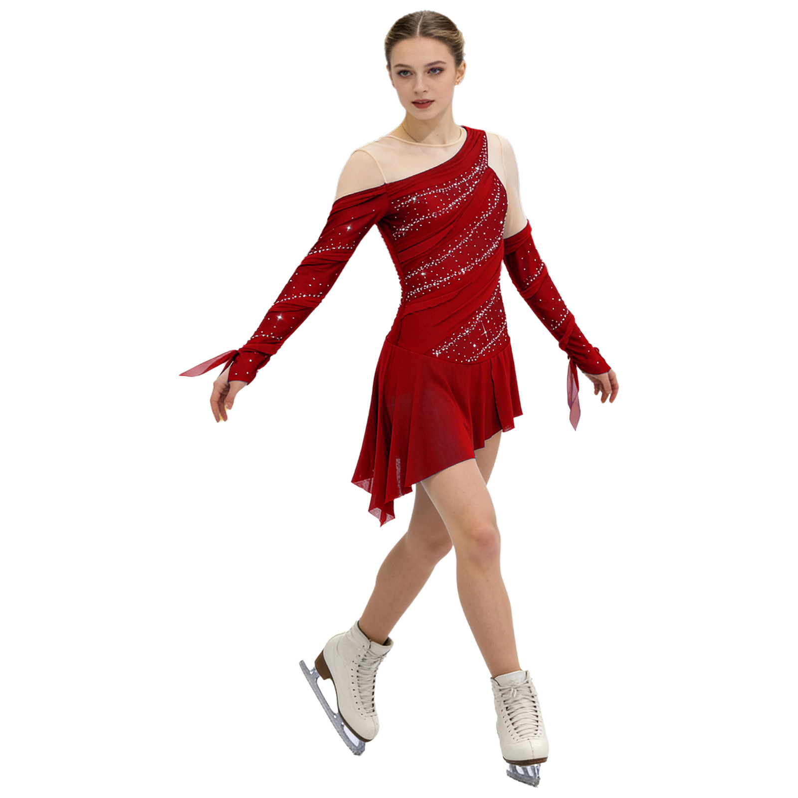 Roupas de Dança Lírica com Str - Rhinestone Banding Trim avaliação e preço