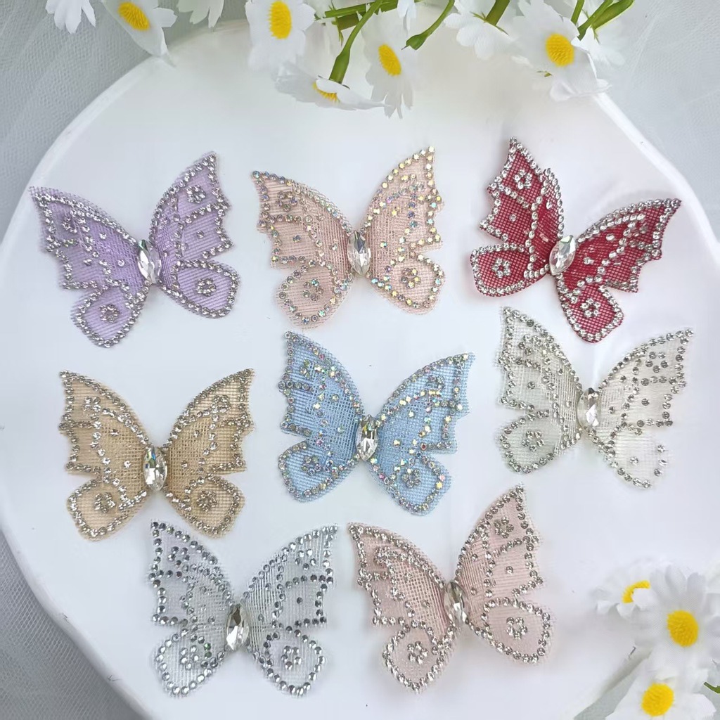 Aplique de Renda Borboleta com - Sew On Rhinestone avaliação e preço