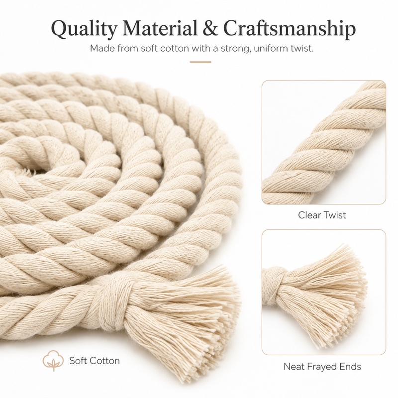 Corda de Algodão Torcida de 5M - Cord Trim Twisted avaliação e preço
